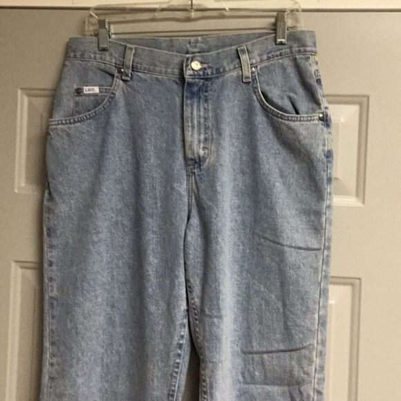 Vintage Lee Lightwash Blue Mom Jeans Size 12 32 x 31 - Picture 2 of 6